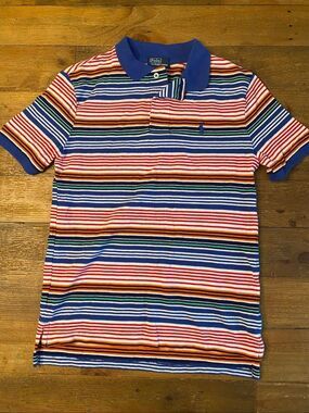 Polo Ralph Lauren boys Medium 10-12 polo shirt striped multicolor
